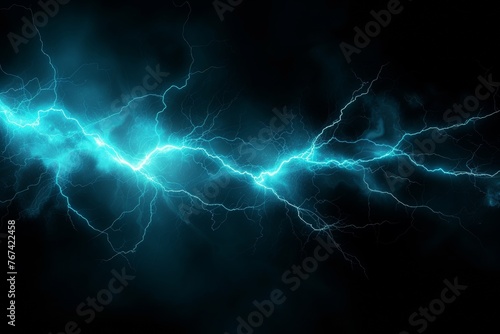 Mystic Electric Landscape  Cyan Darkness  Lightning Bolts  Mechanisms