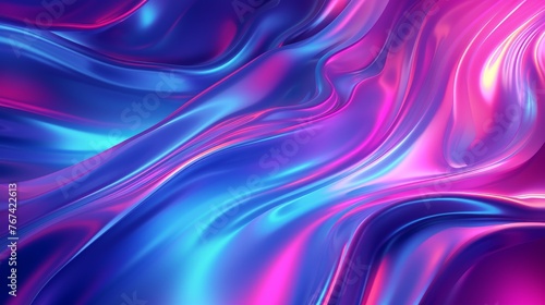 Future Neon Scene: Ultraviolet Abstract Design with Fluid Colors