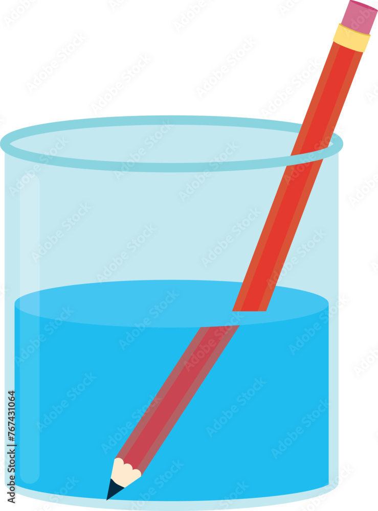 Refraction Angle. Physics Illustration Diagram Refraction Angle. Physics Illustration Diagram