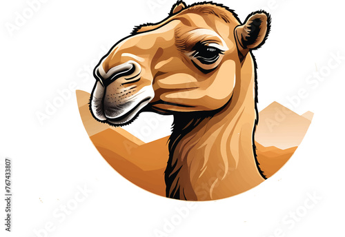 mascot camel logo for esports and wildlife busniess