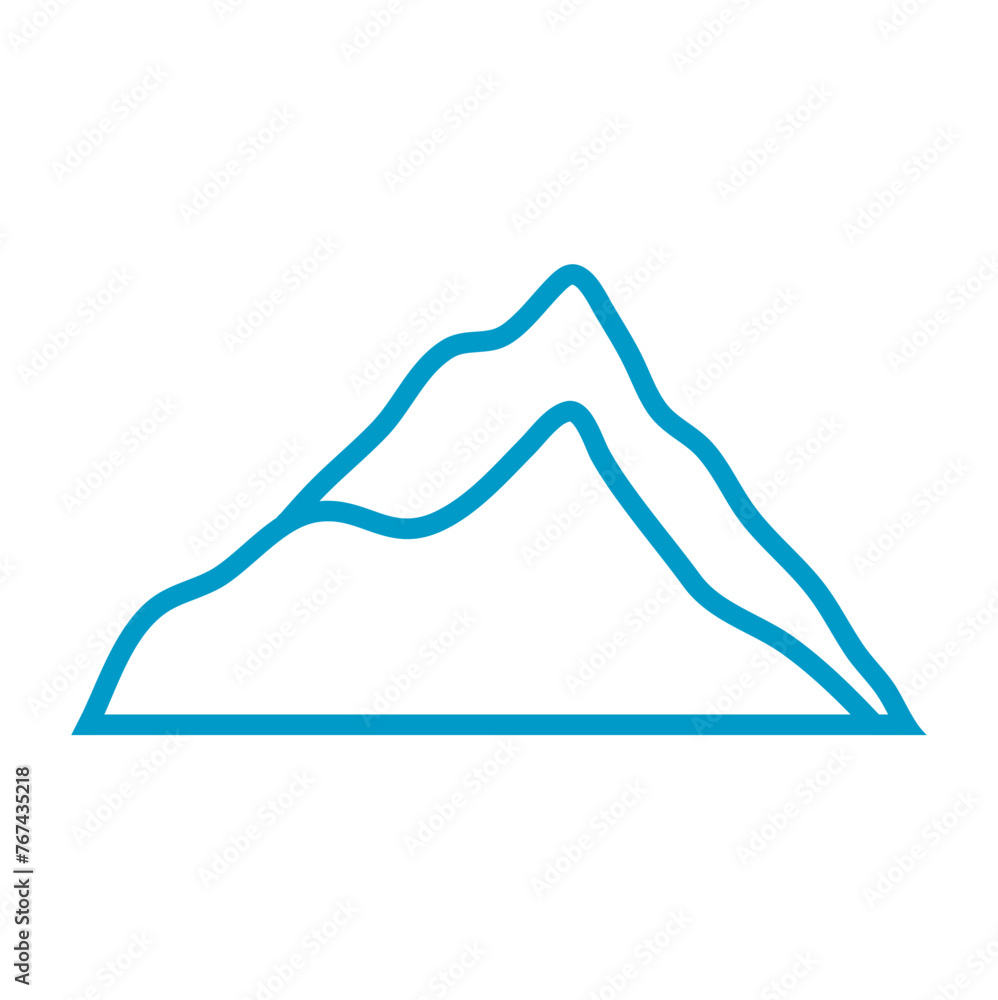 Mountain line icon