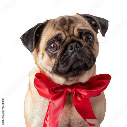 Cute pug setting with joy on white background.png © AlimMahmud