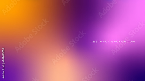 Soft warm gradient background. Abstract Background with a blurred, fluid yellow, orange, pink, and purple hue. A fresh, modern template for your design projects, banners, and posters. Vector