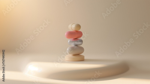 Pastel pills background. Health and medical care creative concept. Vitamin tablets.  Balance concept  copy space