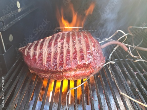 Picanha (sirloin cap) smoked and seared