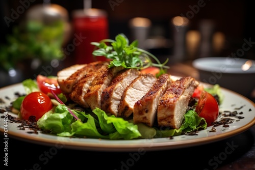 Chicken fillet with salad