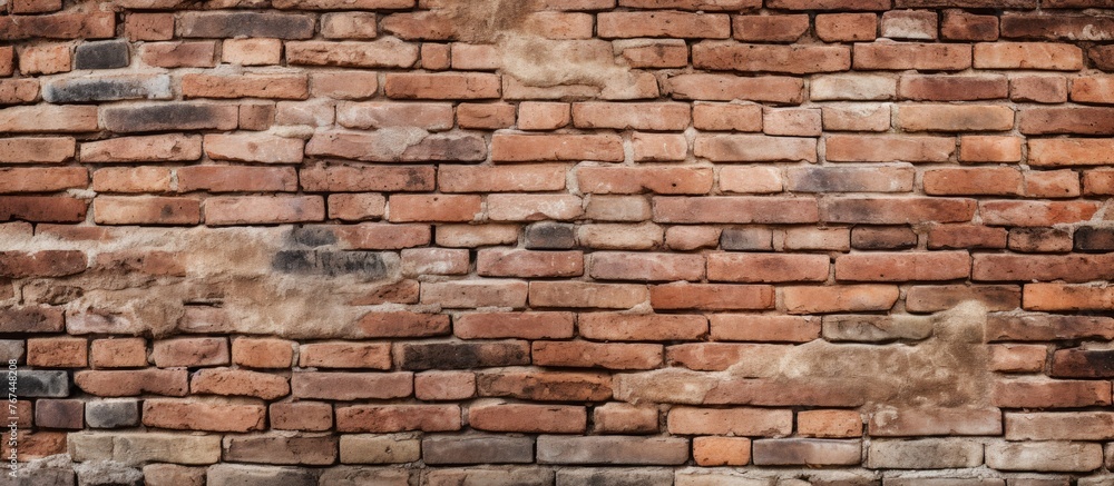 Capture of a brick wall showing extensive damage with an abundance of cracks throughout the surface Capture of a brick wall showing extensive damage with an abundance of cracks throughout the surface