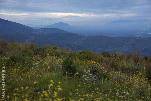Beautiful natural landscape in the spring time in western Arcadia, Peloponnese, Greece.