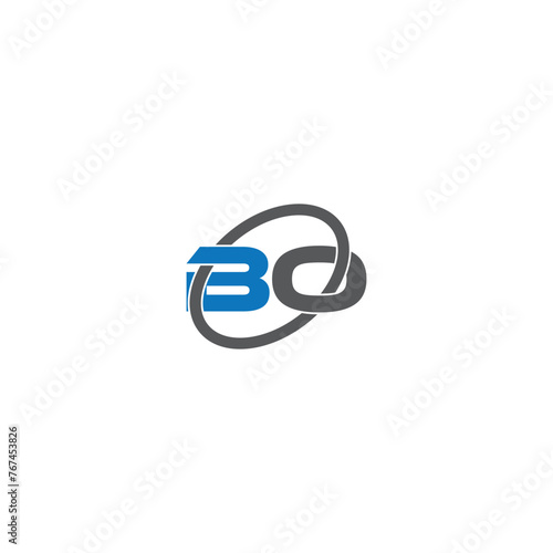 bo letter logo design vector initials logo design 