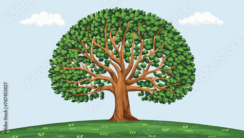 Big tree vector on a white background 