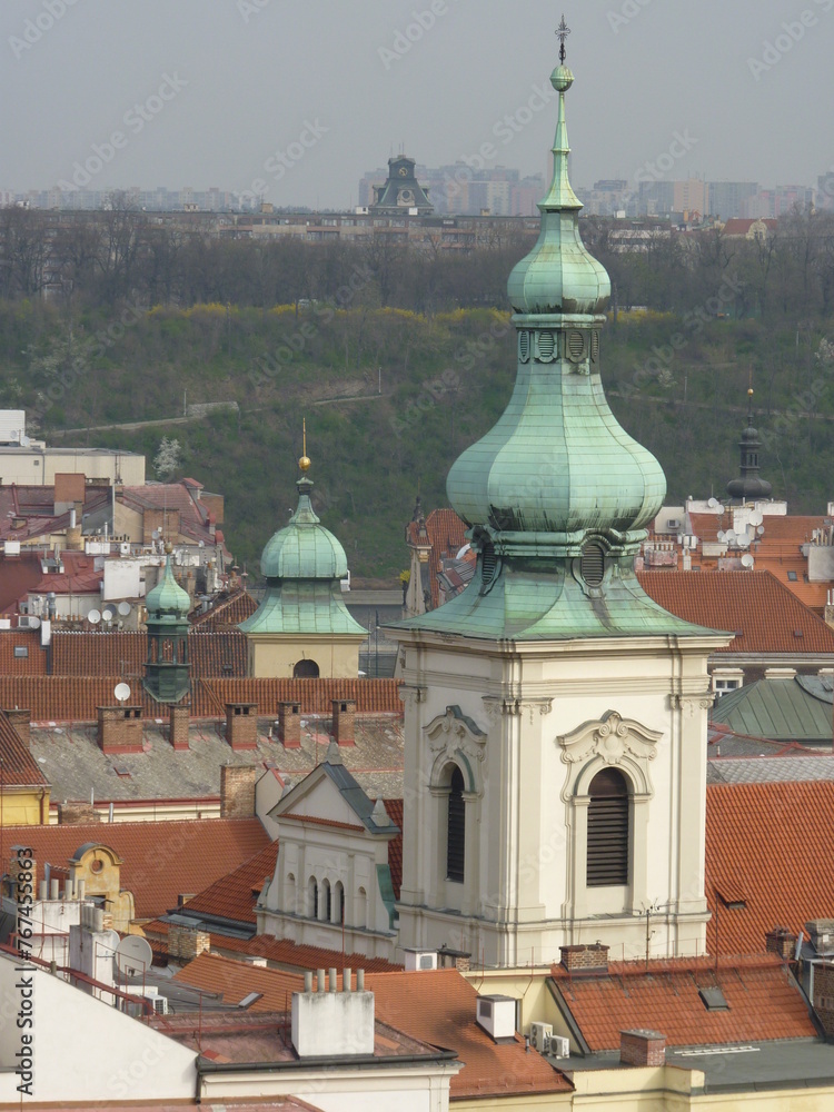 Vue panoramique depuis les hauteurs de Prague