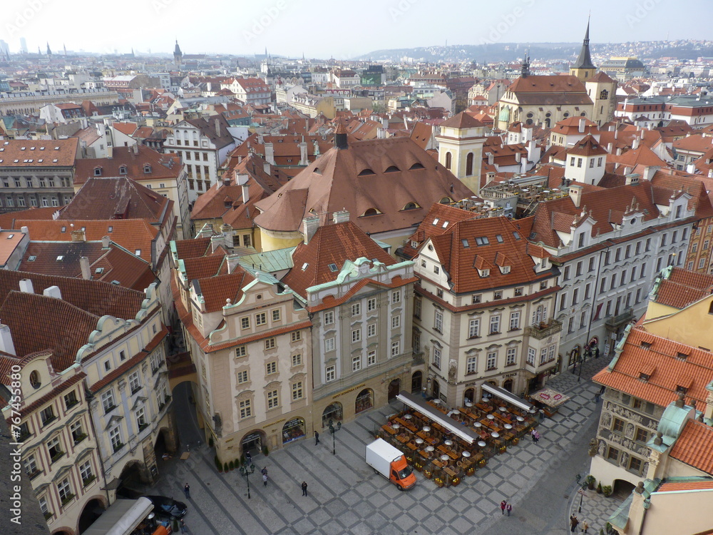 Vue panoramique depuis les hauteurs de Prague