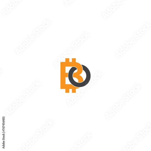 bo btc logo digital currency crypto logo design
