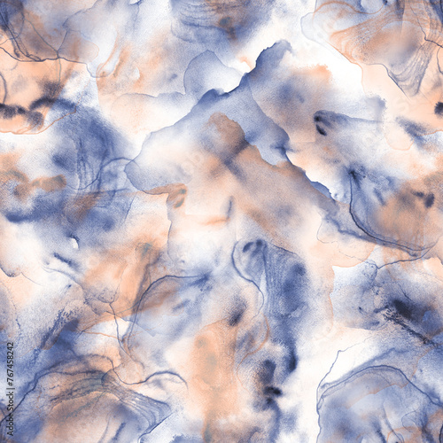 Abstract watercolor liquid stains luxury seamless background © Olga