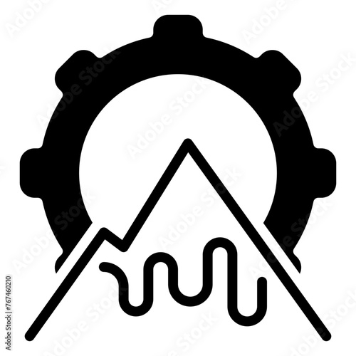 challenge icon, glyph icon style