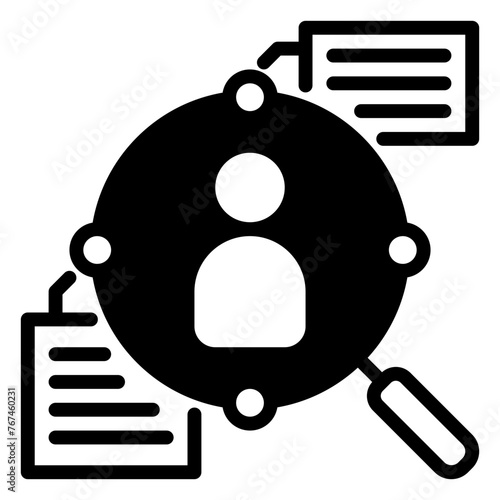 characteristic icon, glyph icon style