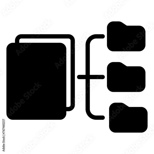 data classification icon, glyph icon style