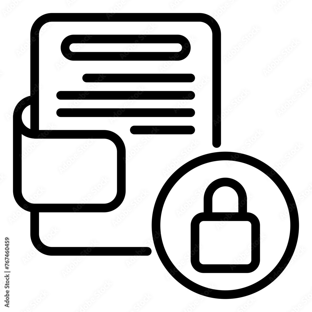 secure icon, line icon style secure icon, line icon style