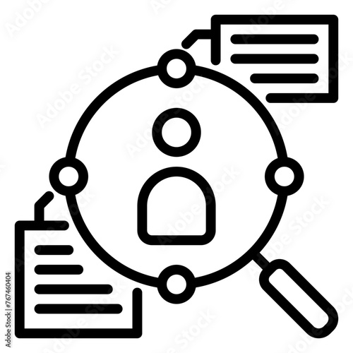 characteristic icon, line icon style