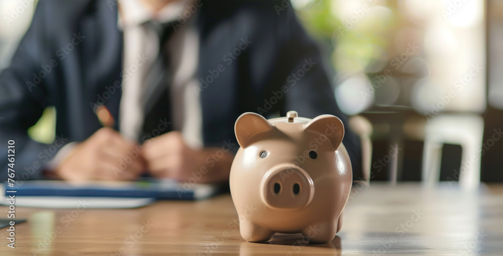 Piggy Bank Piglet Saving on Financial Horizon Piggy Bank Piglet Saving on Financial Horizon