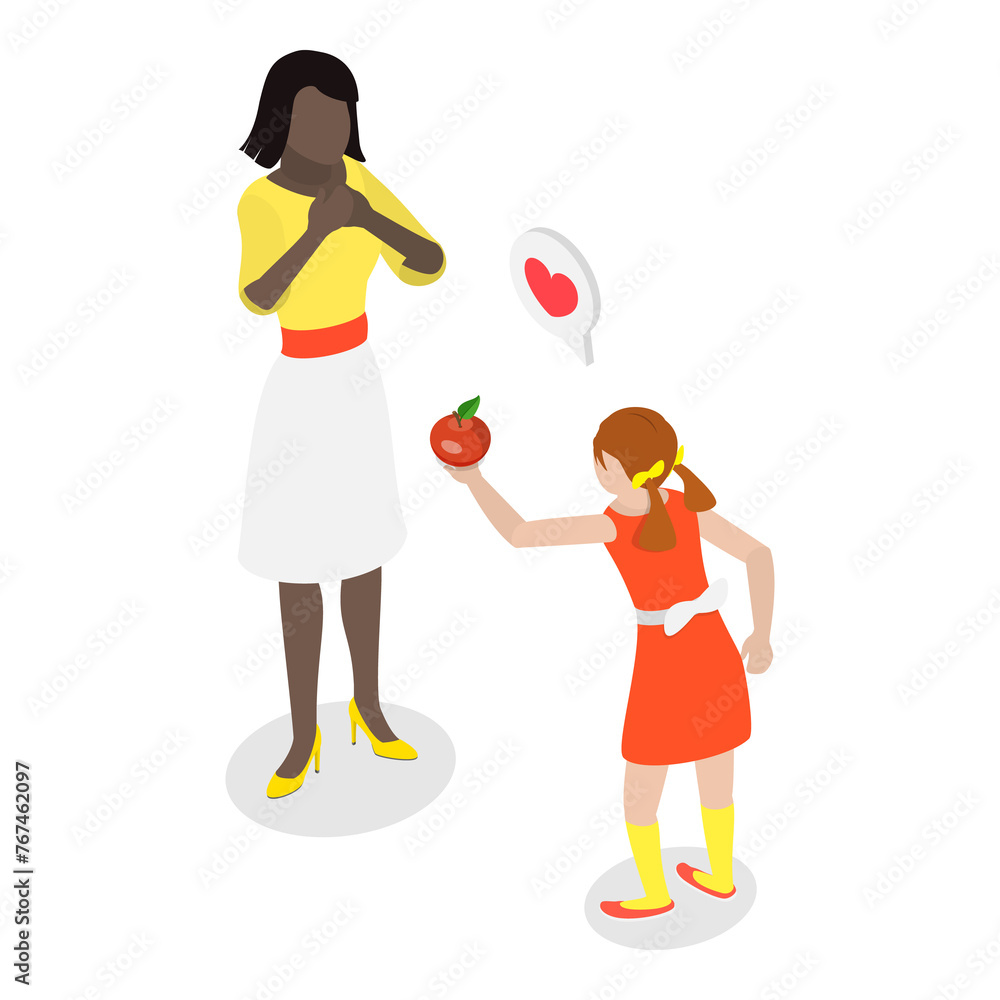 3D Isometric Flat Illustration of Child Behavior. Item 3 3D Isometric Flat Illustration of Child Behavior. Item 3