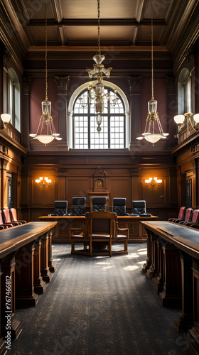Classic Interior of BJ Courtroom Displaying Justice and Authority © Glen
