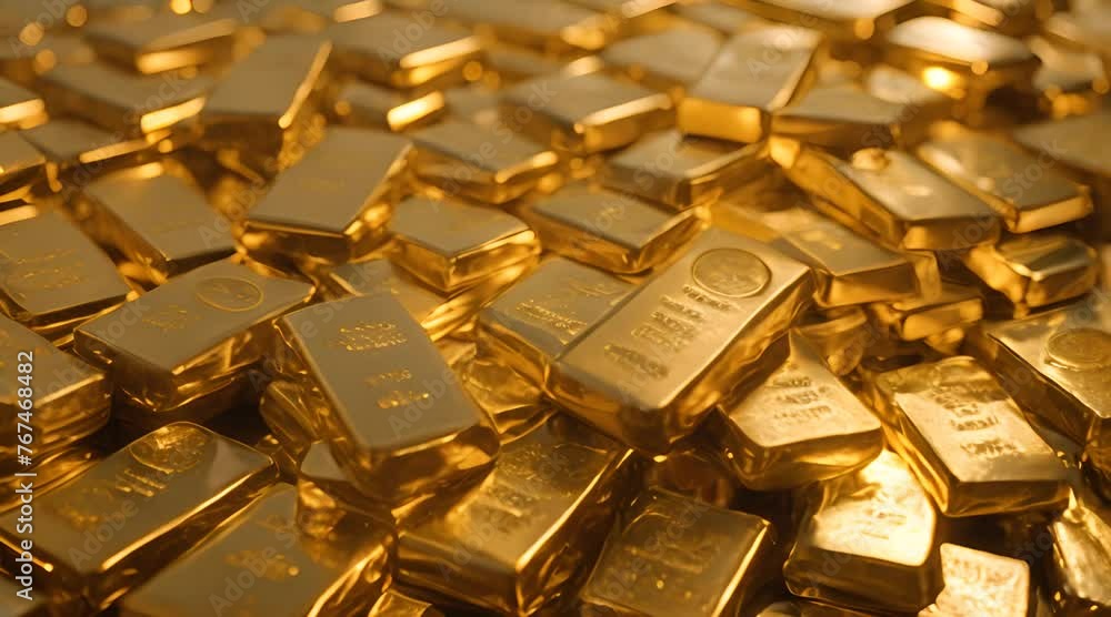 close up pile of golden bars close up pile of golden bars