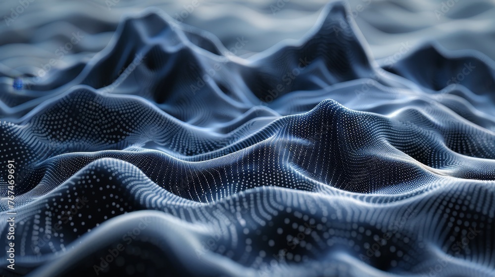 An image showing a digital wave pattern with dots of light on a soft blue background, illustrating the concept of technology and data. An image showing a digital wave pattern with dots of light on a soft blue background, illustrating the concept of technology and data.