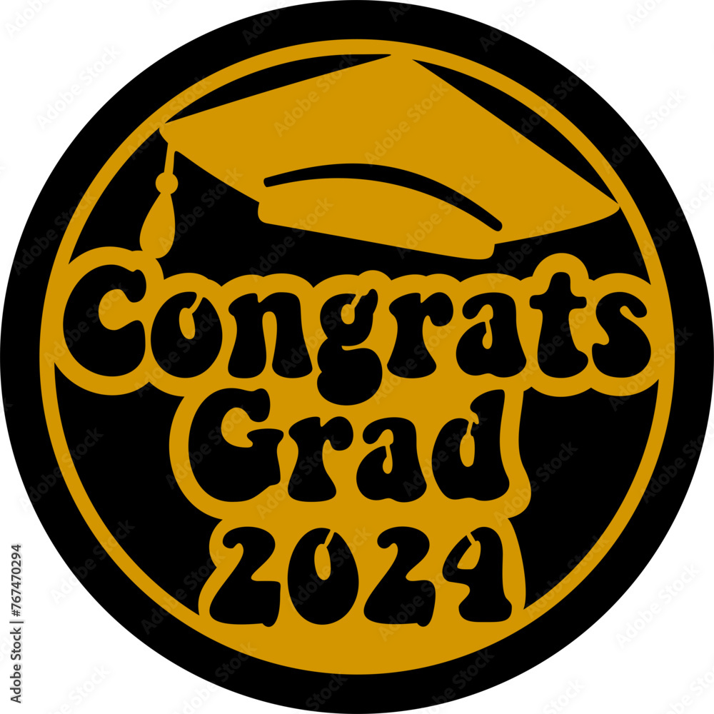 Graduation 2024 Graduation cap Class of 2024 Stock Vector | Adobe Stock