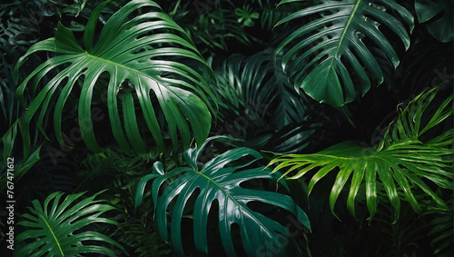Lush tropical foliage 