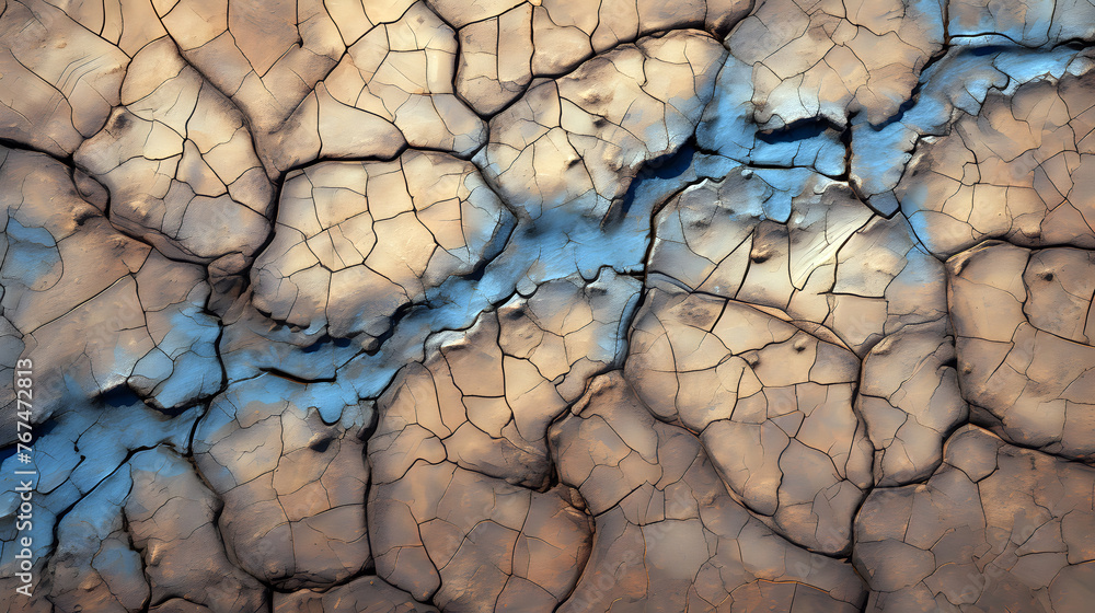 desert land with dry river beds. natural landscape from an airplane flight height. abstract background texture.top view desert land with dry river beds. natural landscape from an airplane flight height. abstract background texture.top view