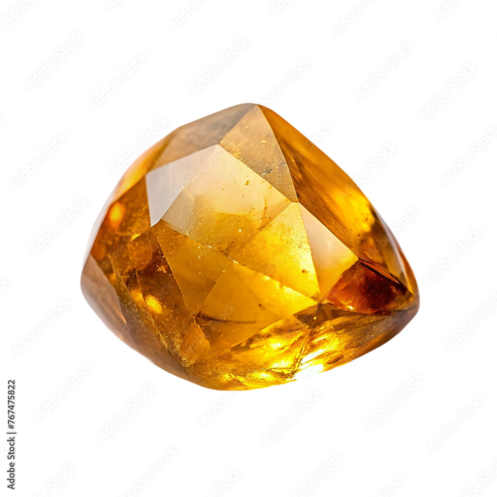 Close-up of a radiant citrine gemstone. isolated on transparent background. Close-up of a radiant citrine gemstone. isolated on transparent background.