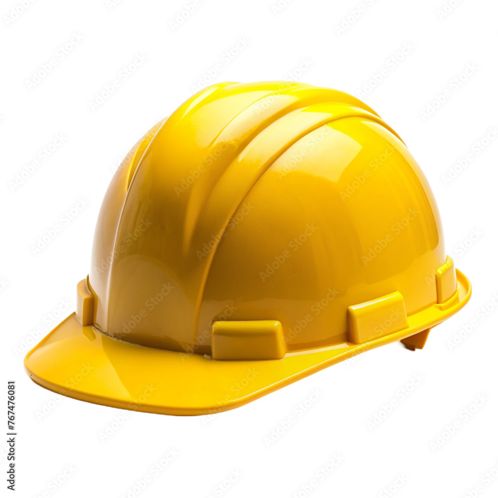 Fototapeta premium Yellow hardhat isolated on transparent background.