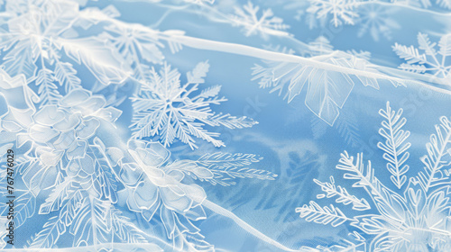  a blue background with white snowflakes and snow flakes on the bottom of the image and the bottom of the image of snow flakes on the bottom of the image. © Olga