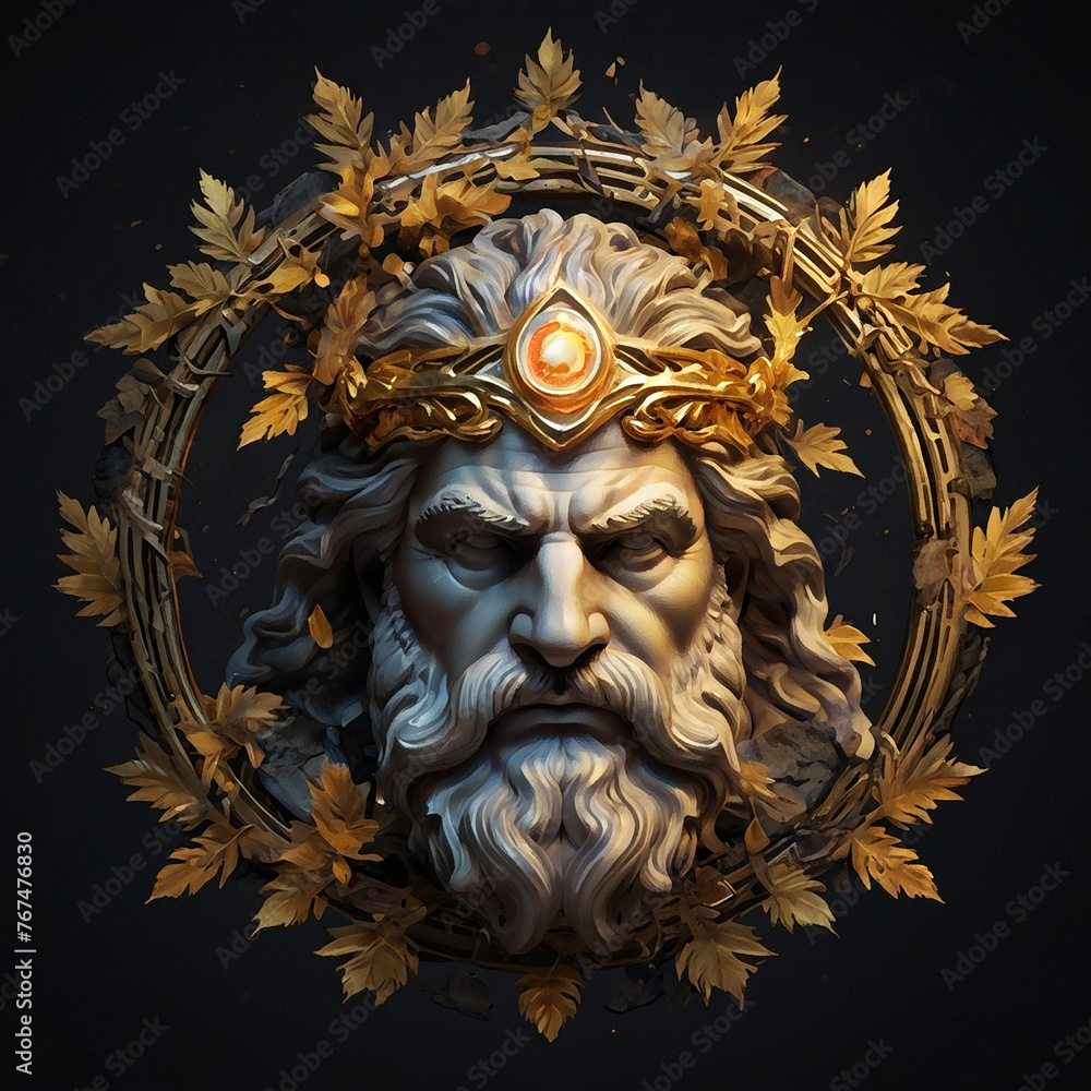 Character illustration ancient god zeus