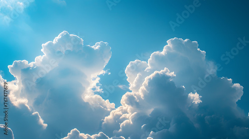 podium of beautiful naturally arranged clouds at the top photo