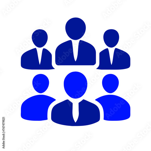People vector icon illustration silhouette on a Transparent Background