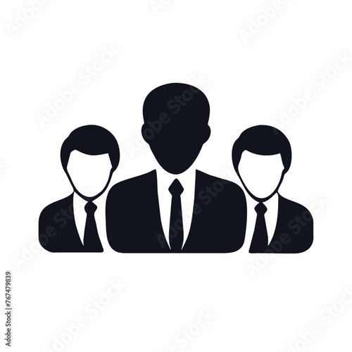 People vector icon illustration silhouette on a Transparent Background