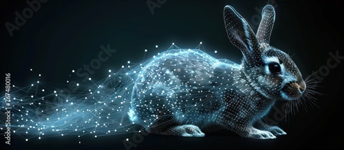 Digital polygon illustration of bunny © KRIS