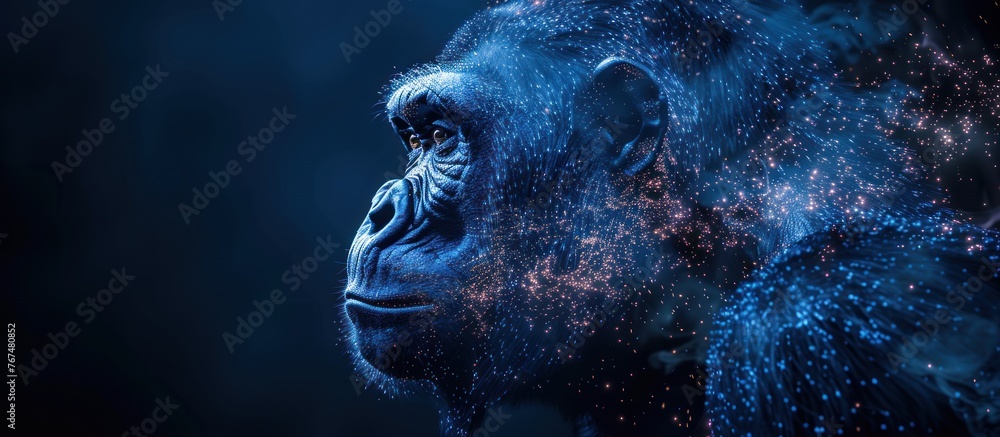 Abstract digital gorilla