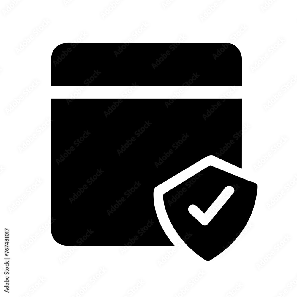 Black Check icon on a Transparent Background Black Check icon on a Transparent Background