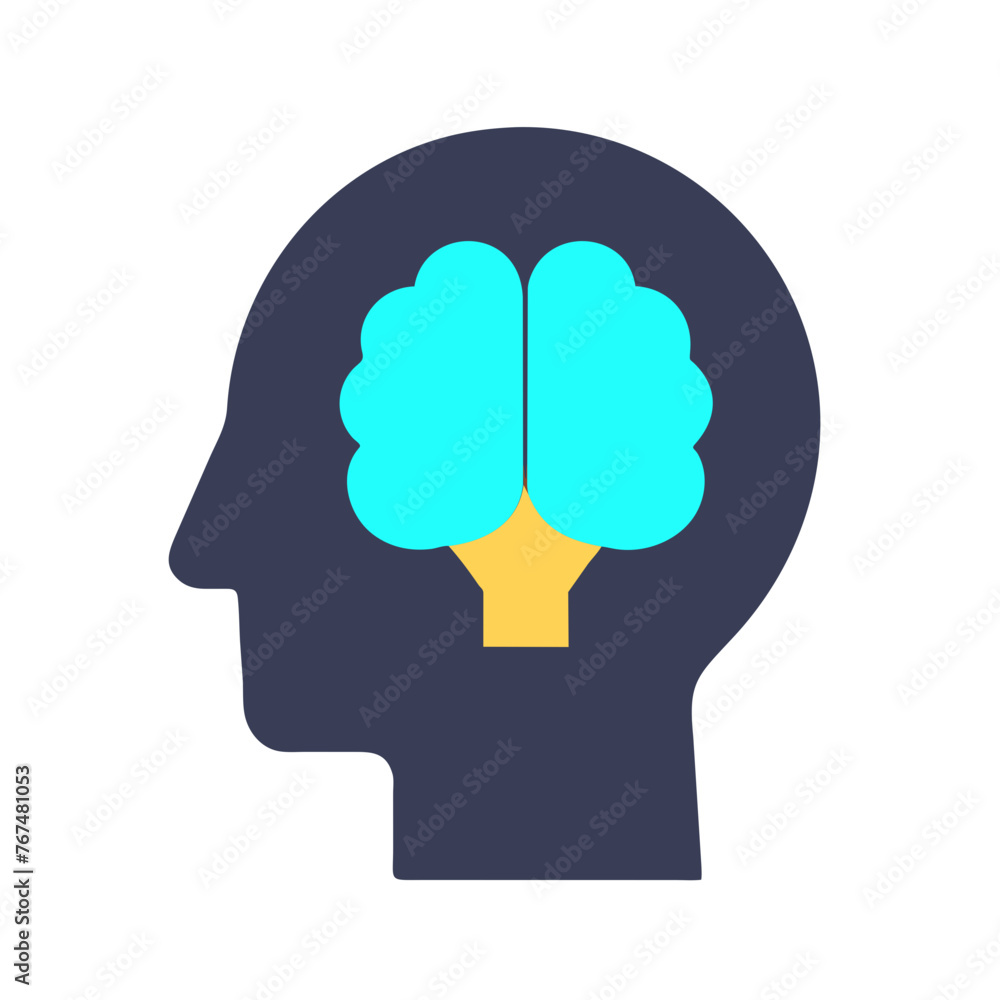 Human brain icon on a Transparent Background Human brain icon on a Transparent Background