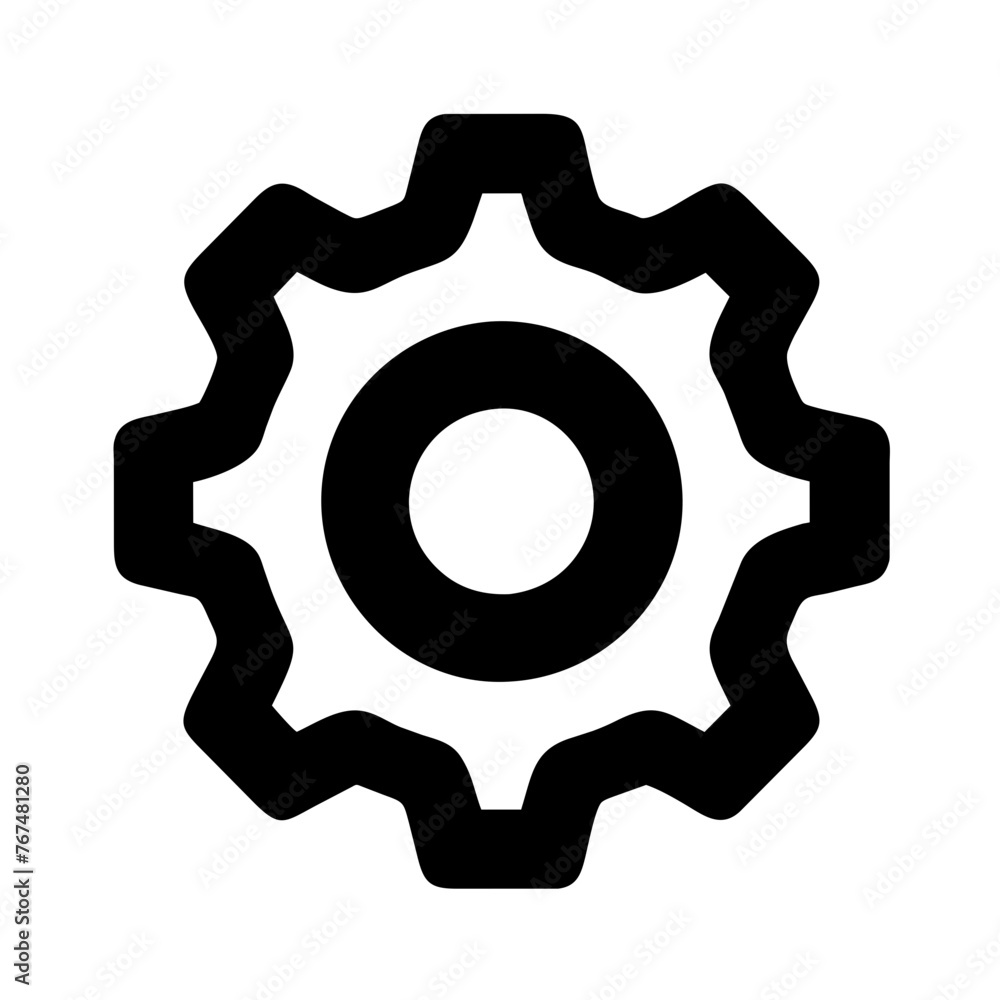 Gear single icon on a Transparent Background Gear single icon on a Transparent Background