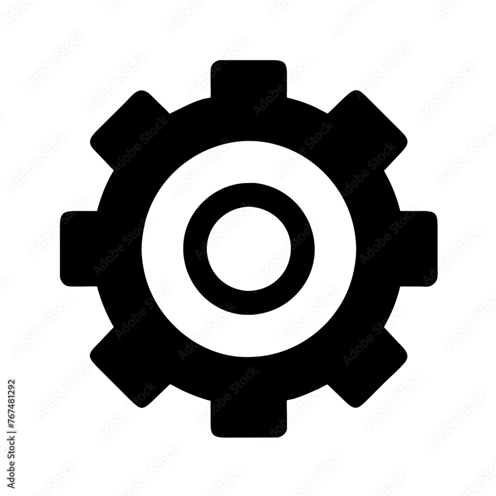 Gear single icon on a Transparent Background Gear single icon on a Transparent Background