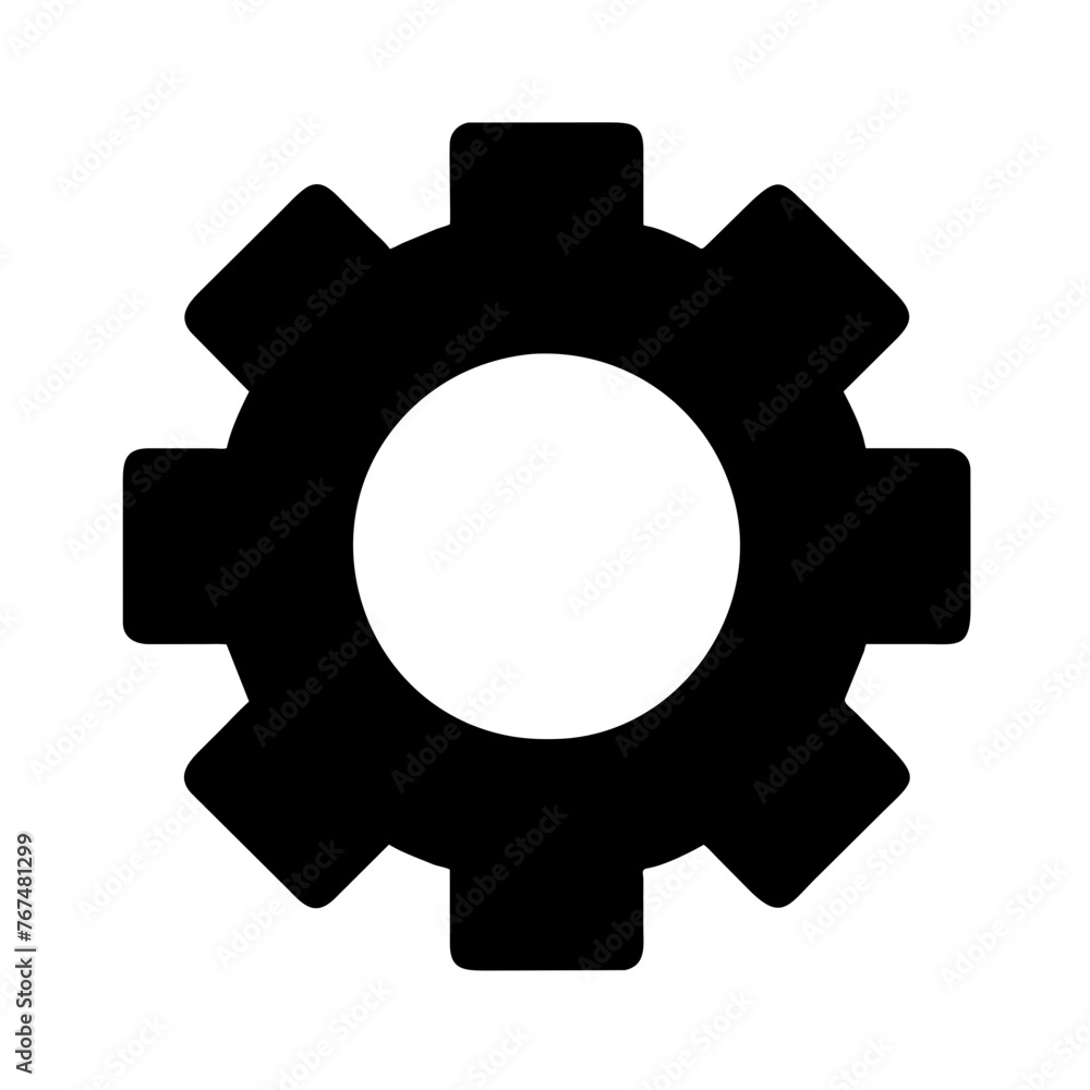 Gear single icon on a Transparent Background Gear single icon on a Transparent Background