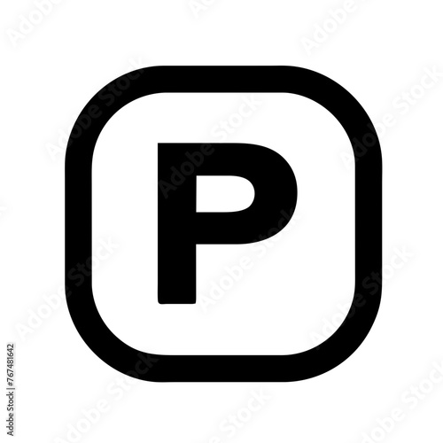 Car parking icon on a Transparent Background photo