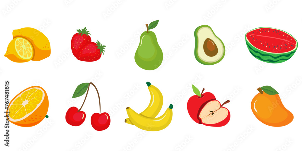 Fruit Flat Illustration Fruit Flat Illustration