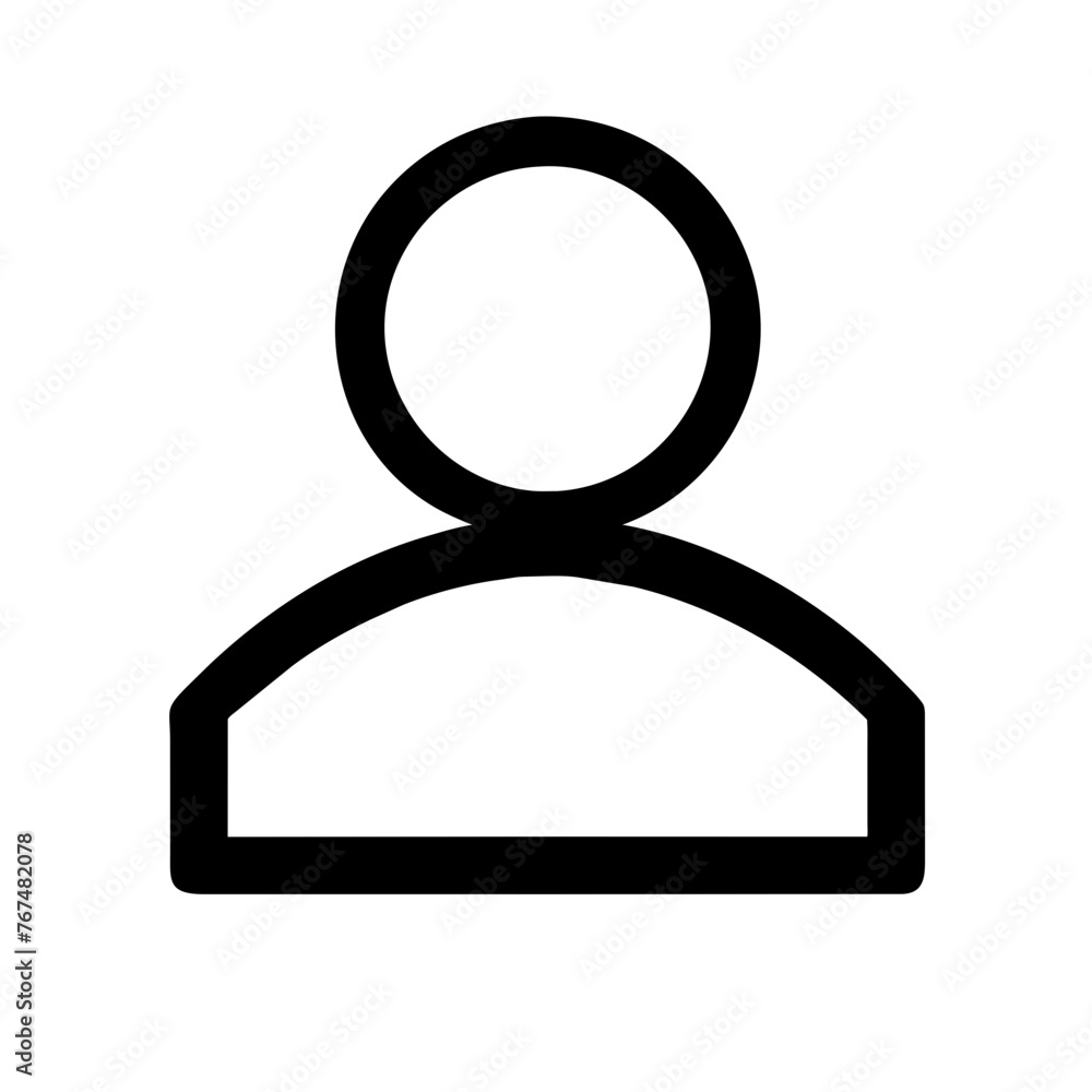 Monochrome User Person icon on a Transparent Background Monochrome User Person icon on a Transparent Background