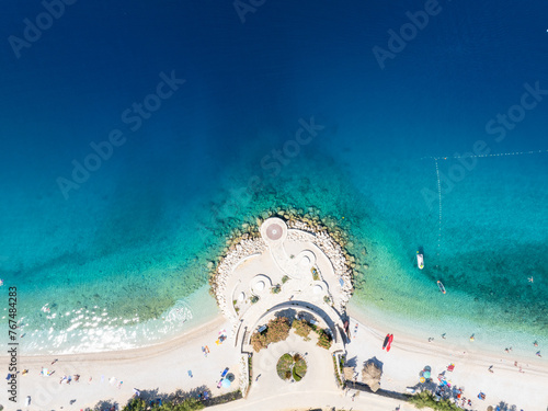 Fototapeta Naklejka Na Ścianę i Meble -  Amazing beach in Podgora, Croatia, Dalmatia