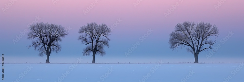 Tranquil winter sunrise scene perfect for serene backgrounds on pristine mornings Tranquil winter sunrise scene perfect for serene backgrounds on pristine mornings